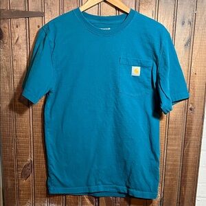 Carhartt Blue Crew Neck Pocket Tee